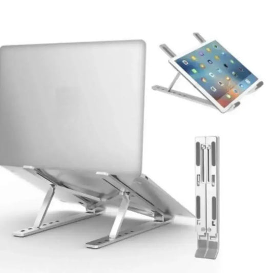 Suporte de Alumínio Ajustável para Notebook e MacBook – Ergonomia e Conforto no Escritório