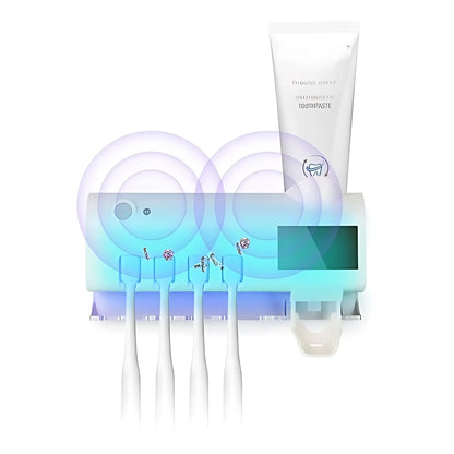 Esterilizador UV Automático para Escova de Dentes com Dispenser de Creme Dental