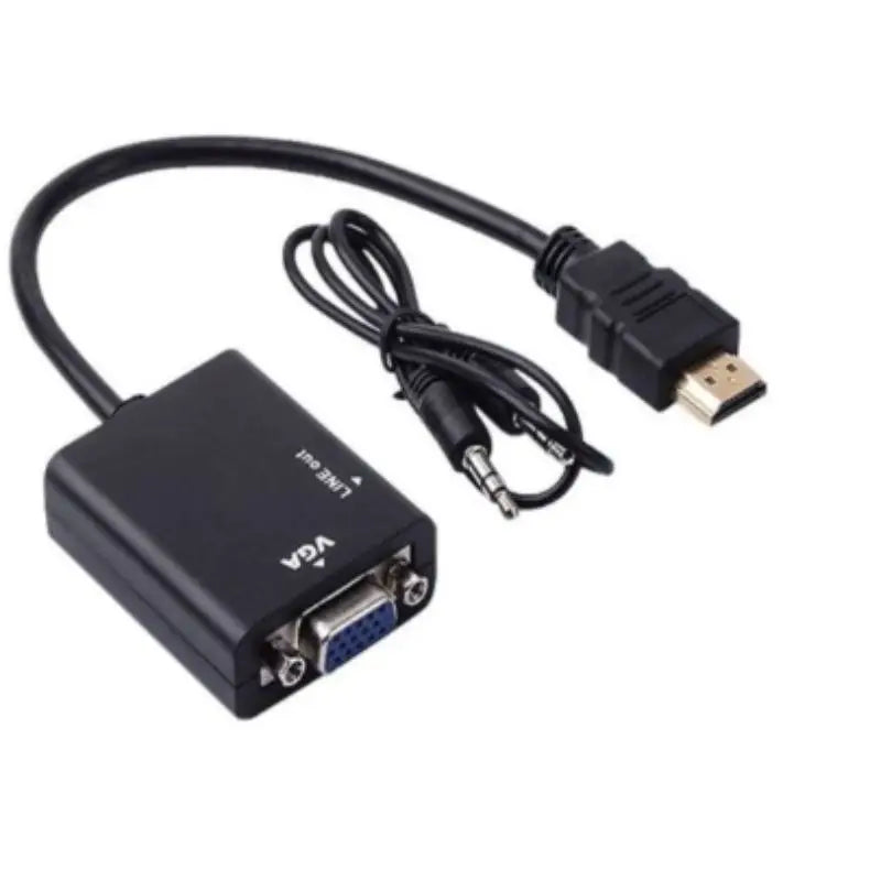 Cabo Conversor HDMI para VGA 1080p com Saída de Áudio