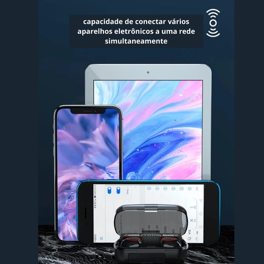 Fone Bluetooth 5.1 com Estojo LED