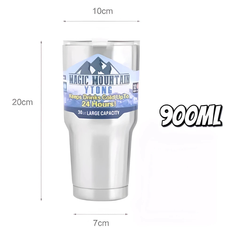 Copo Térmico 900ml Inox com Tampa e Canudo