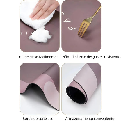 Tapete Oval Absorvente de Banheiro