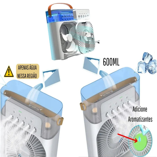 Mini Climatizador (umidificador, nebulizador, ventilador, aromatizador)