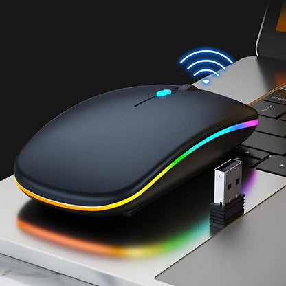 Mouse Sem Fio Recarregável com RGB