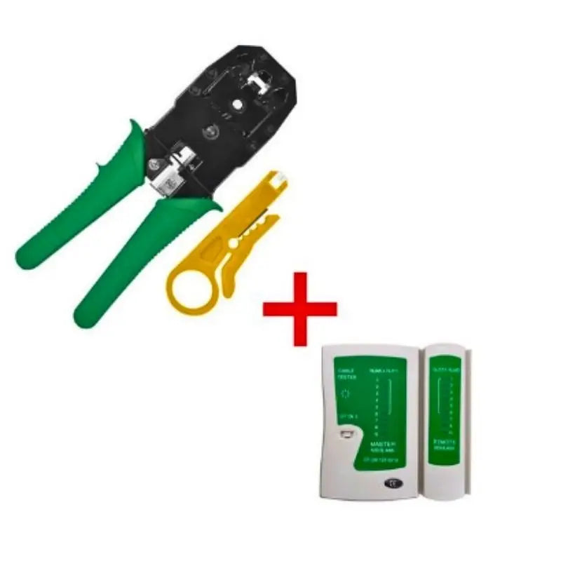 Kit Alicate Descascador Crimpagem com Testador Cabo de Rede