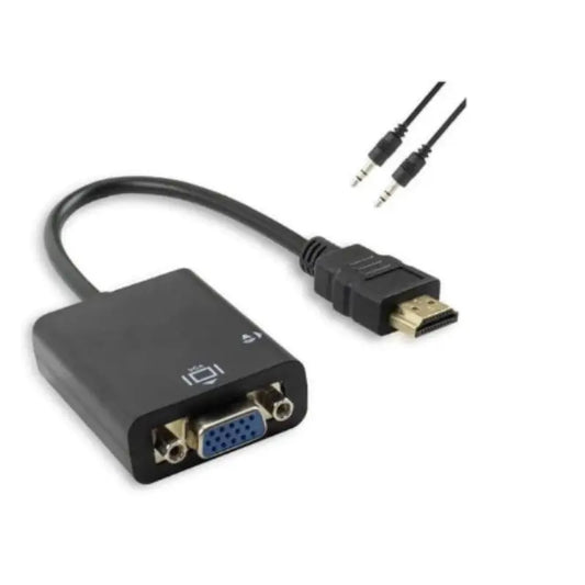 Cabo Conversor HDMI para VGA 1080p com Saída de Áudio