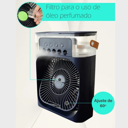 Mini Climatizador (umidificador, nebulizador, ventilador, aromatizador)