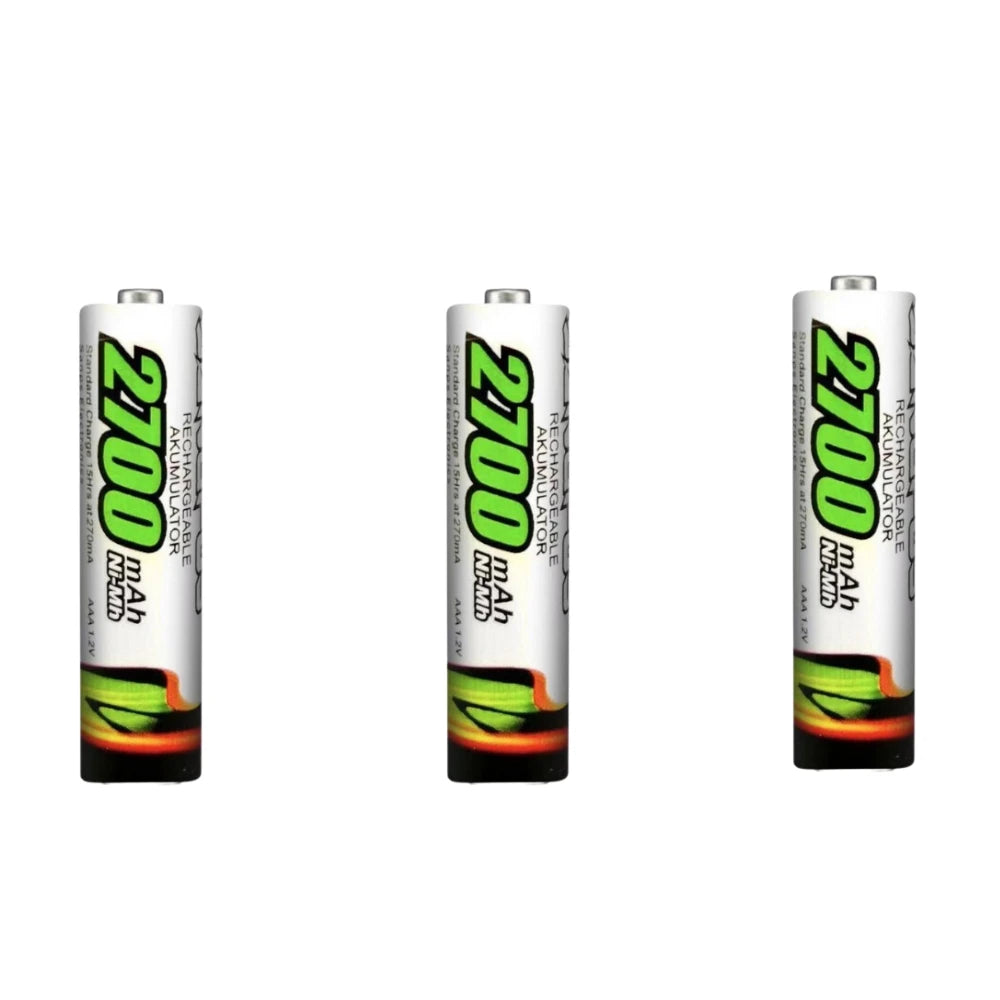Pilhas Recarregáveis AAA 2700mAh