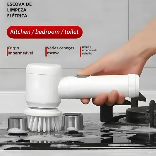 Escova Elétrica de Limpeza Sem Fio 5 em 1