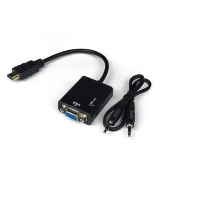 Cabo Conversor HDMI para VGA 1080p com Saída de Áudio