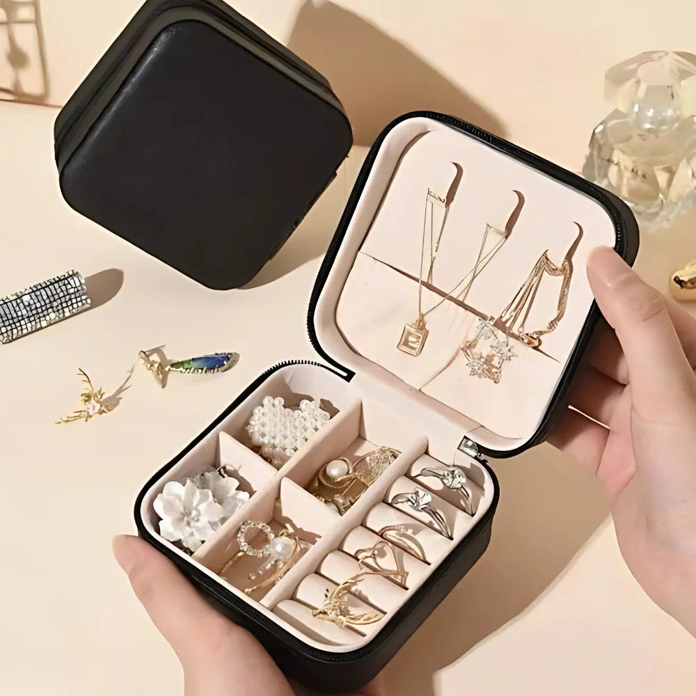 Porta Jóias Portátil Mini Maleta Estojo