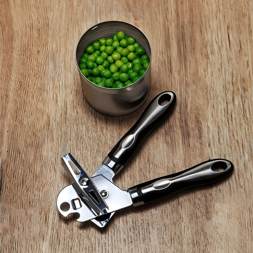 Abridor de latas e garrafas 3 em 1 Aço inox profissional para cozinha