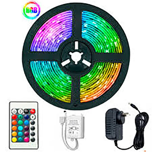 Fita LED RGB 5m 3528W Waterproof + Controle